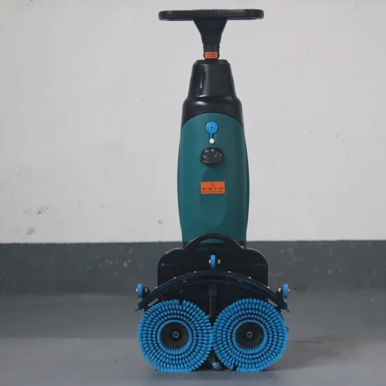 17 Inch Battery Hand Push Walk Behind Small Mini Floor Scrubber Dryer Ceramic Tile Floor Cleaning Polishing Washing Machine 430
